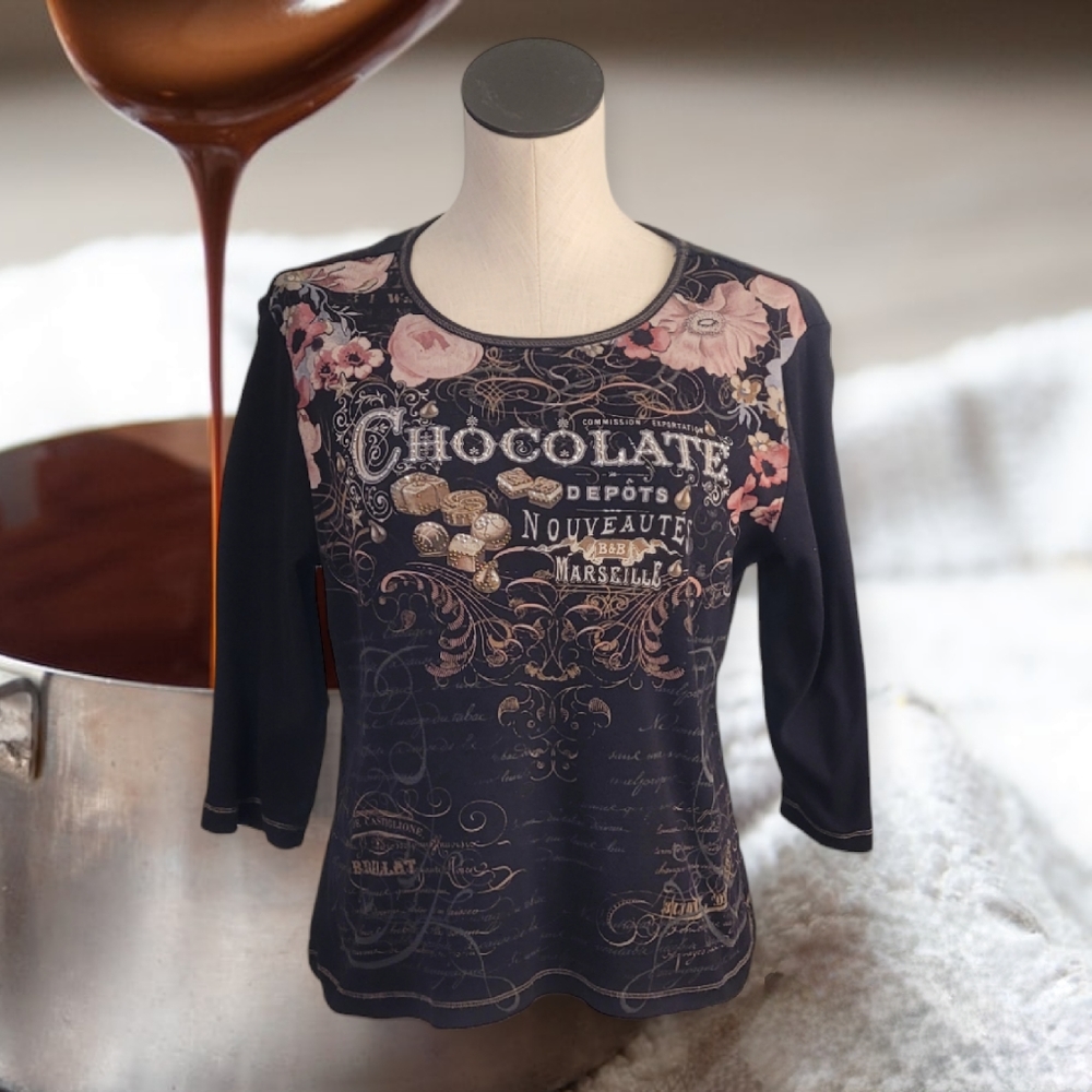 90s Casual "Chocolate" Knit Top